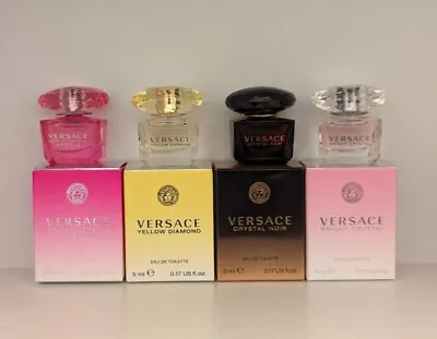 Set Of 4 MINI Versace For Women 0.17oz/e Bright Crysta Absolu Yellow & Noir • $39.95