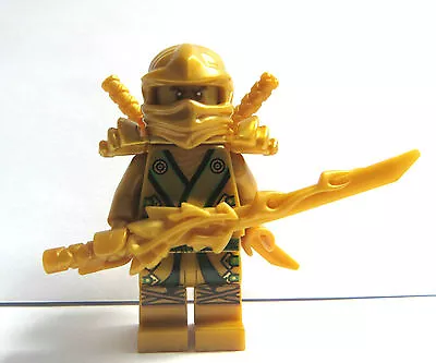 Lego Ninjago Minifigure Gold Golden Lloyd Dragon & Samurai Swords 70505 70503 • $45.99