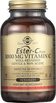 Solgar Ester-C Plus 1000mg Vitamin C 90 Tablets Ester-C Ascorbate Complex • $16.49