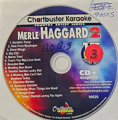 90025 Merle Haggard   Chartbuster  Karaoke Cdg Rare • $13.99