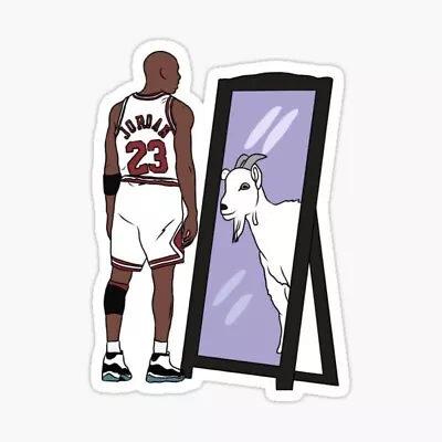 Michael Jordan Mirror GOAT Sticker (3” Water Resistant) • $2.95