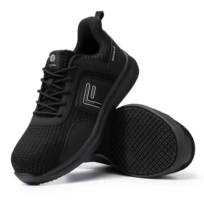 FitVille Men's Wide Fit Safety Trainers Lightweight Composite Toe Work Shoes • £44.99