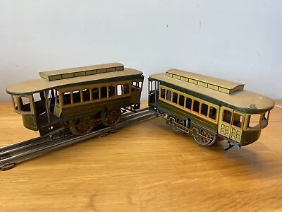 Bing Antique O Scale Set Of 2 Street Trolley Green/yellow Germany With Key • $548.99