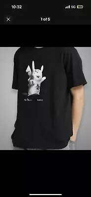 UNIQLO POKEMON X DANIEL ARSHAM PIKACHU UT BLACK Men’s Size Large L USA • $9.99