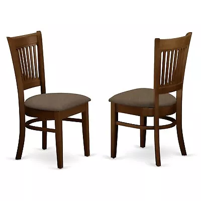 Vancouver Microfiber Upholstered Seat Chairs For Dining Room- Espresso Finish • $146.29