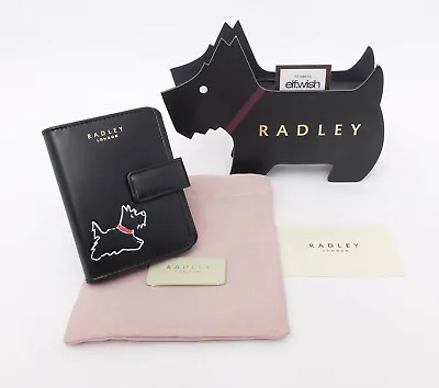 Radley London Walkies Supercute Small Black Leather Credit Card Holder New B • £29.99