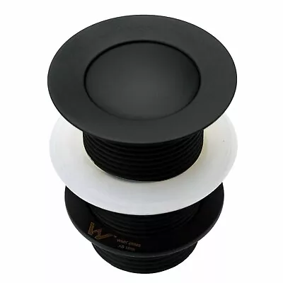 £19.99 • Buy 32mm Basin Waste Sink Pop Up Push Plug Drain Matt Black/Brushed Gold/Ceramic