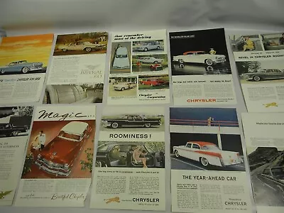 Vintage Chrysler Print Ads Lot Of 10 - M37 - #19 • $8.95