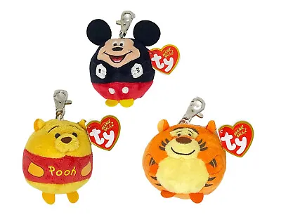£5.99 • Buy Disney Plush Key Rings TY Beanie Baby Ballz Mickey Mouse Tigger Winnie The Pooh
