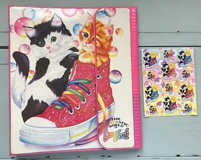 Vintage 90s Lisa Frank Trapper Keeper Kittens Cat + Folder  & Sticker Sheet • $49.99