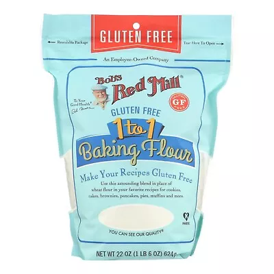 Bob's Red Mill 1-to-1 Gluten-Free Baking Flour 22 Oz Pkg - SEALED - FREE SHIP • $10.99