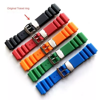 Premium Silicone Waterproof Watch Band Men's Sports Rubber Strap 20 22 For Seiko • £28.88