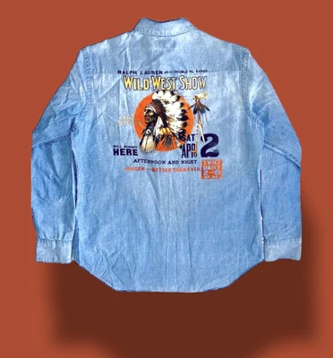 £186 • Buy Ralph Lauren, Mens, Large Chambray Denim Shirt, Limited Edition