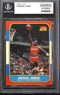 1986-87 Fleer Michael Jordan BGS Authentic Altered Rookie RC Bulls #57 • $1599.99