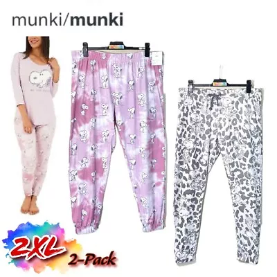 NWT 2-Pack Munki Munki Womens XXL Snoopy Pajama Pants M02460 Assorted • $22.09