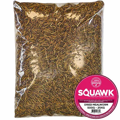 SQUAWK Dried Mealworms - Premium Quality Wild Bird Food Garden Snacks For Birds • £159.99
