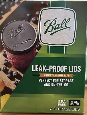 Ball Mason Jar Lids Wide Mouth Leak-proof Storage Lids Jar Caps (WIDE) 6 In Box  • $14.79