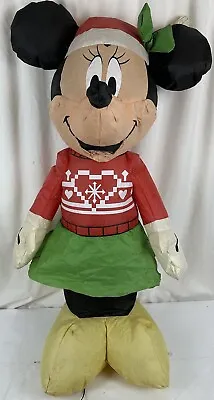 Disney Gemmy Xmas 3.5ft Tall  Airblown Inflatable Minnie In Ugly Sweater Disney • $29.99