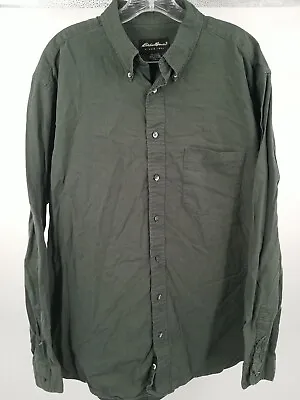 Eddie Bauer Button Down Shirt Mens LT Large Tall Green  Long Sleeve • $29.98