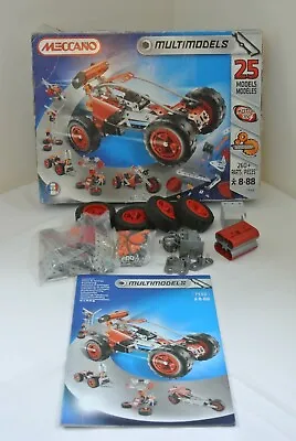 Meccano Set 7550 COMPLETE Multimodels Origal BOX 25 Models Motor &Manual 260Part • £19.75