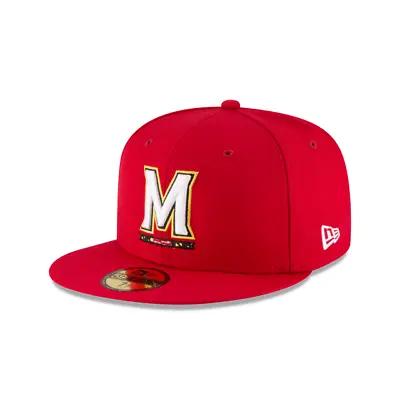 Maryland Terrapins  NCAA New Era WOOL  59FIFTY Fitted Hat ~ Scarlet • $29.99