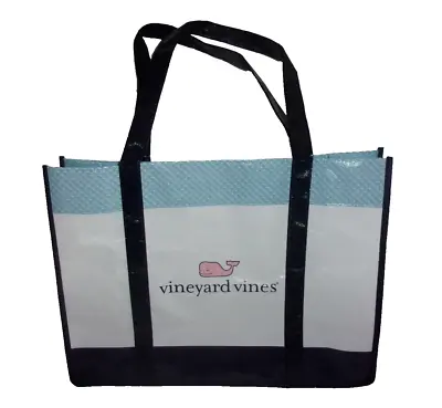 Vineyard Vines Classic Whale Tote Bag Plastic Shopping 15 X 12  Reusable • $11.97