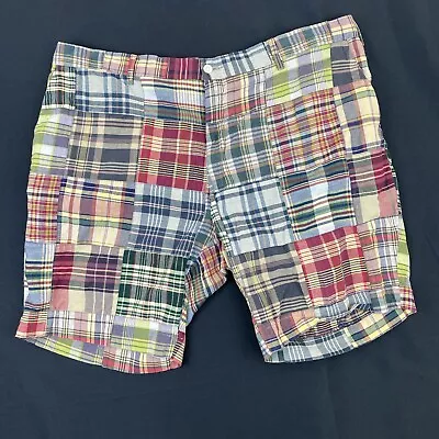 Polo Ralph Lauren Shorts Mens 42 Plaid Madras Chino Patchwork Grandpacore Preppy • $19.99