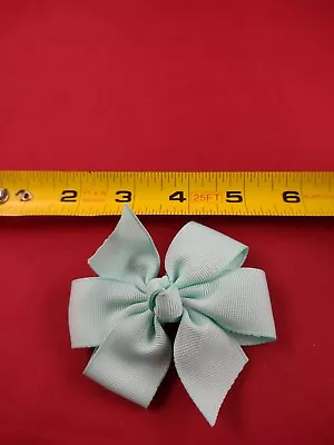  Vtg Retro Hair Barrette Pastel Blue Bow *500-M • $9