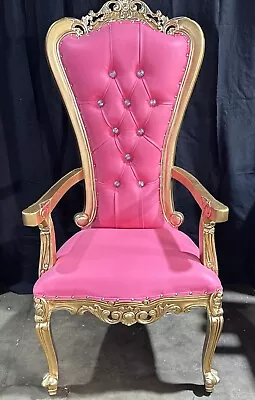 Pink And Gold Throne Chair • $550