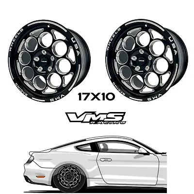 Vms Racing Modulo Drag Race Rims Wheels Rear 17x10 For 15-22 Ford Mustang • $569.88