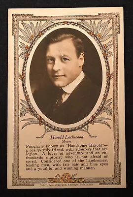 C1910-20s Silent Film American Actor Harold Lockwood Metro BW Photo Post Card CF • $12.99