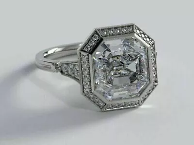 Art Deco Vintage Style 3Ct Lab Created Diamond Engagement 14k White Gold FN Ring • $81.20