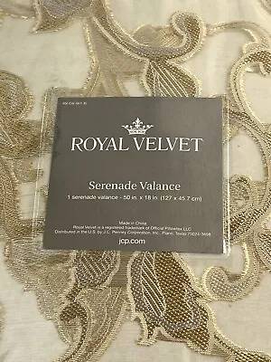 Royal Velvet Serenade Valance 50 In X 18 In Pure Gold New • $10