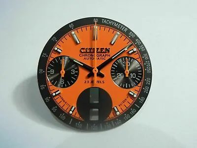New Orange Dial & Hands Set Citizen 8110 Day/date Chronograph Bullhead Watch • $48.96