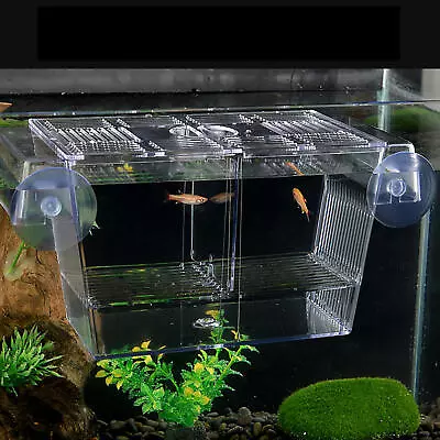 Aquarium Hatchery Trap Fish Breeding Box Tank Fry Breeder Isolation Case New- • $16.99