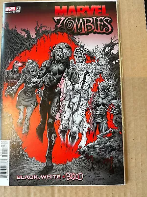 Marvel Zombies Black White Blood #3 1:10 Nauck Homage Variant • $11.99