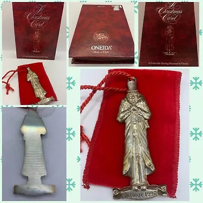RARE 1990 Oneida SCROOGE Sterling Silver Dickens A Christmas Carol Ornament NIB • $65