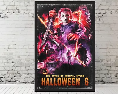 Halloween 6 Movie Poster The Curse Of Michael Myers Horror 11x17  Framed Gift • $33.90