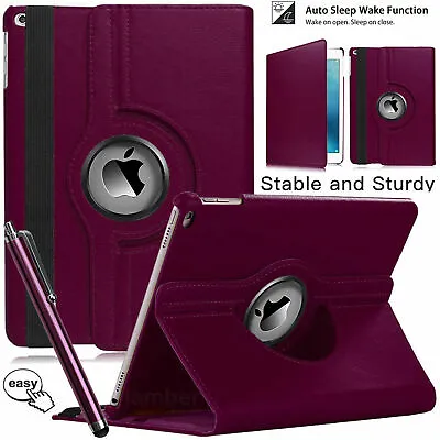 For Apple IPad 9th Generation 10.2  2021 360° Rotating Smart Leather Case Cover • £5.99