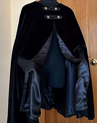 Velvet Cape Lined In Satin Medium Length Wander's Cloak Costume For Halloween • $79.99