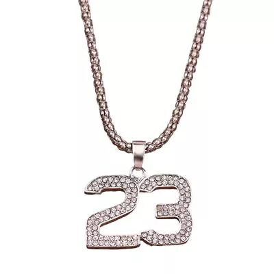 Michael Jordan Jumpman 23 Basketball Silver Chain Necklace Pendant | GOAT Tone • $19.95