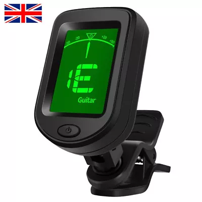 Digital Chromatic LCD Clip-On Tuner For Guitar Ukulele Violin Acoustic Electric • £5.79