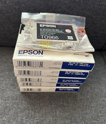 Lot Of 6 Genuine EPSON 96 Ink Cartridges For Epson R2880 Wide Format Printer • $45