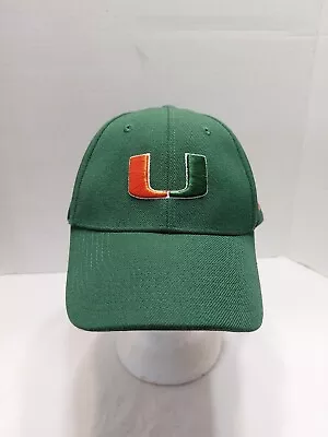 Nike Miami Hurricanes Hat Green ‘The U’ Logo One Size Swoosh Flex • $9.99