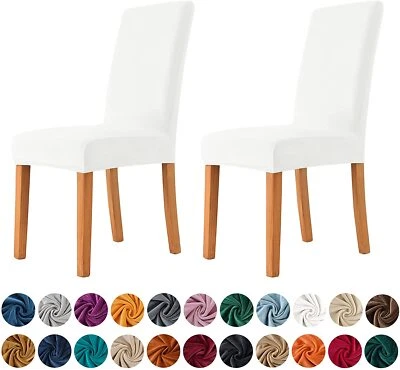 $24.43 • Buy Dining Chair Covers Soft Thick Spandex Slip Cover Stretch Wedding Banquet Party