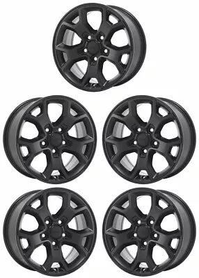 17  Jeep Wrangler  Satin Black Wheels Rims Factory Oem 9218 2018-2023 Set • $1166.36