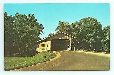 Covered Bridge Lake Of The Woods Mahomet Illinois Postcard • $1.60