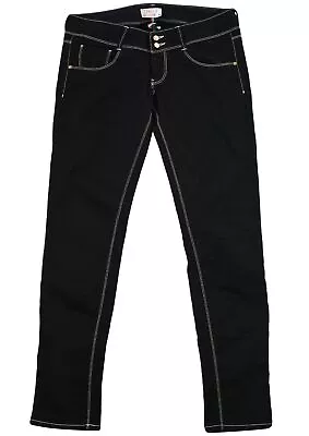 $37.87 • Buy Met Women's Skinny Jeans Black Size 31 Stretch Stitch Detail Low Waist Denim