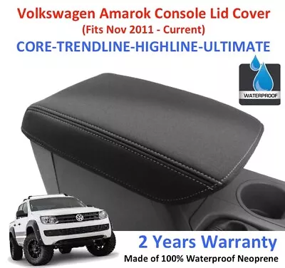 Neoprene Console Lid Cover Fits Volkswagen Amarok Nov 2011 - May 2023 (wetsuit) • $39.90