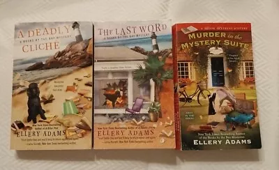 Lot 3 Ellery Adams Cozy Mystery Pb Books Books By The Bay Book Retreat Series • $6.38